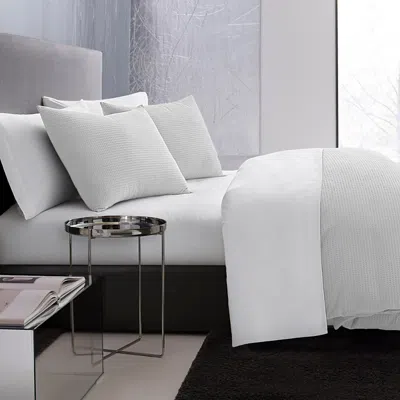 Vera Wang Waffle Pique Comforter Set, Queen In Pastel Gray