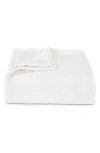 Vera Wang Waffle Weave Cotton Blanket In White