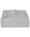 Vera Wang Waffleweave Open Grey Blanket