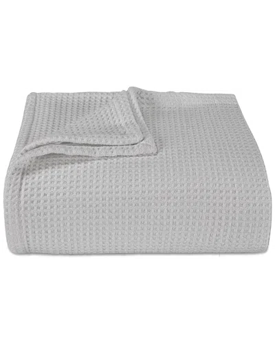 VERA WANG VERA WANG WAFFLEWEAVE OPEN GREY BLANKET