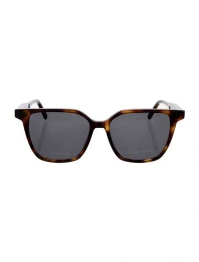 Pre-owned Vera Wang Wayfarer Tinted Sunglasses In Brown