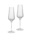 Vera Wang Wedgwood Swirl Flute Glass, Set Of 2 In Clear
