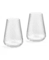 Vera Wang Wedgwood Swirl Highball Glass, Set Of 2 In Clear