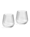 Vera Wang Wedgwood Swirl Tumbler Glass, Set Of 2 In Clear