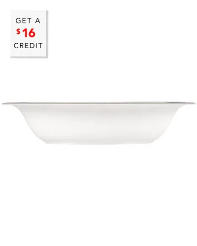 Vera Wang Wedgwood Vera Wang For Wedgwood Lace Open Vegetable Bowl Oval 9.75in In White