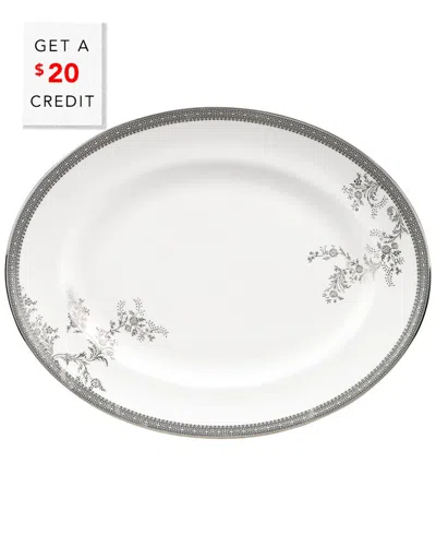 Vera Wang Wedgwood Lace Oval Platter 13.75in