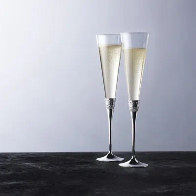 Vera Wang With Love Crystal Flute In Silver;clear