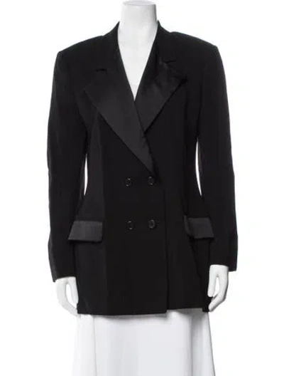 Pre-owned Vera Wang Wool Blazer In Black