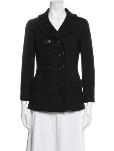 Pre-owned Vera Wang Wool Blazer In Black