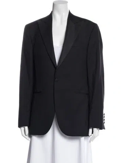 Pre-owned Vera Wang Wool Blazer In Blue