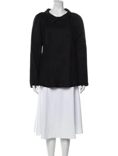 Pre-owned Vera Wang Wool Coat In Black