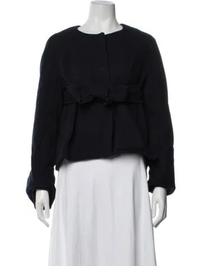 Pre-owned Vera Wang Wool Jacket In Black