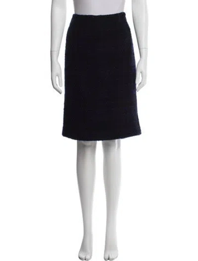 Pre-owned Vera Wang Wool Knee-length Skirt In Black