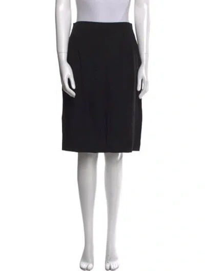Pre-owned Vera Wang Wool Knee-length Skirt In Black