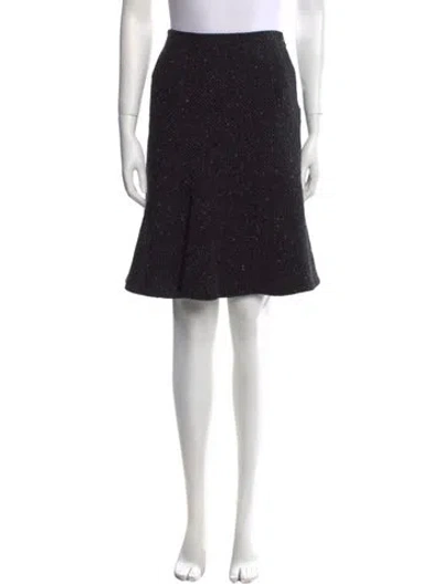 Pre-owned Vera Wang Wool Knee-length Skirt In Black