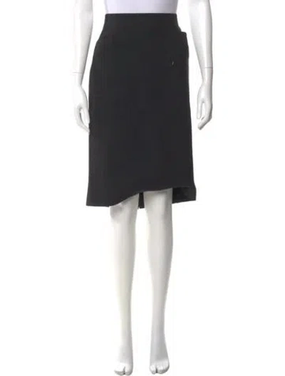 Pre-owned Vera Wang Wool Knee-length Skirt In Black