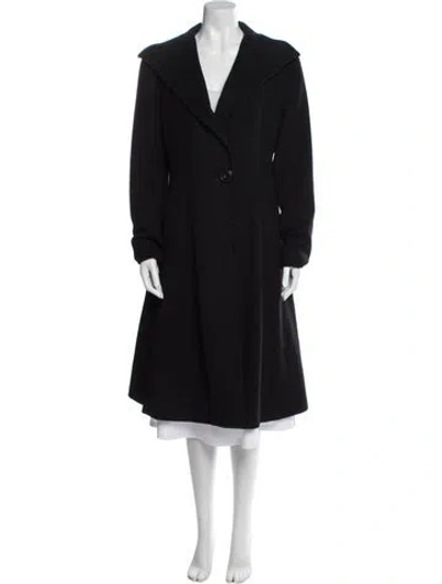 Pre-owned Vera Wang Wool Peacoat In Black
