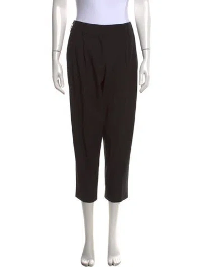 Pre-owned Vera Wang Wool Straight Leg Pants In Black