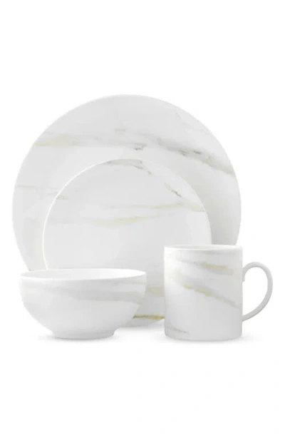 Vera Wang X Wedgwood Venato Imperial 4-piece Bone China Dinnerware Place Setting In White