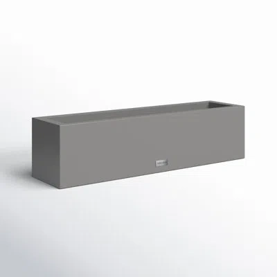 Veradek Block Series Window Box Planter In Gray