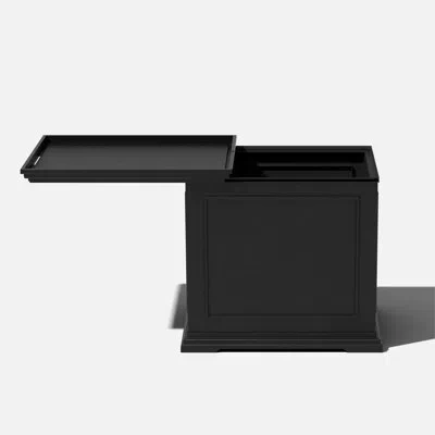 Veradek Brixton Series Rectangular 24'' L X 19'' W Outdoor Side Table In Black