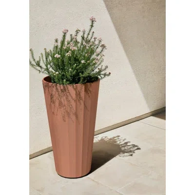 Veradek Column Series Tall 26" Planter In Terracotta