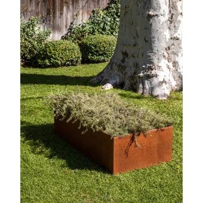 Veradek Corten Steel Series 13" H Garden Bed Square Planter