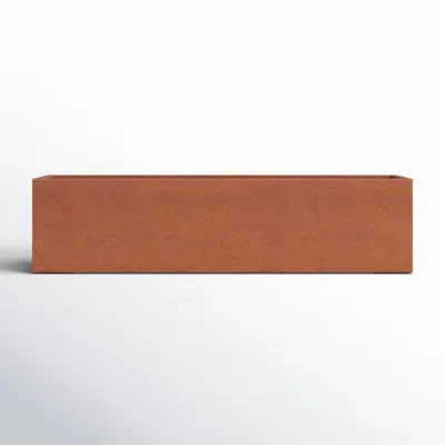 Veradek Corten Steel Series 9" H Rectangle Window Box Planter In Rust