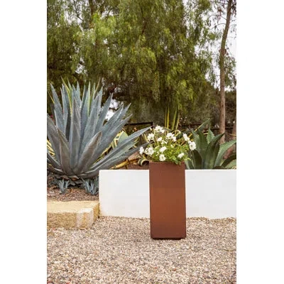 Veradek Corten Steel Series Pedestal Planter