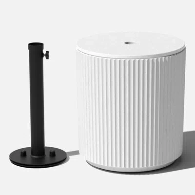Veradek Demi Umbrella Side Table In White
