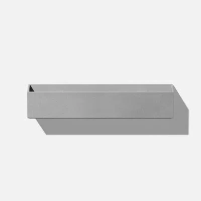 Veradek Geo Series Plastic Trough Hanging Planter In Gray