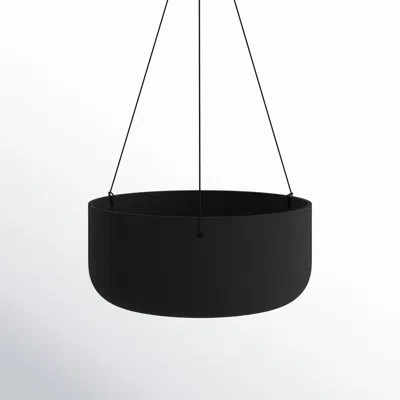 Veradek Mason Series Hanging Kona Bowl Planter In Black