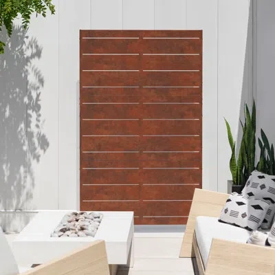 Veradek Metal Privacy Screen In Rust