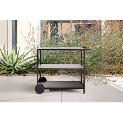 Veradek Outdoor Kitchen Series Free Standing Bar Center In Powdercoat