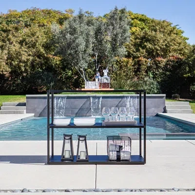 Veradek Outdoor Kitchen Series Free Standing Bar Center In Stainless Steel Surface