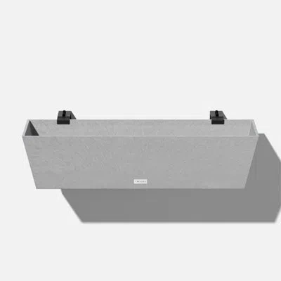 Veradek Pure Series Railing Planter In Charcoal Gray