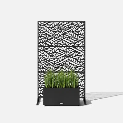 Veradek Screen Series Black Plastic Flowleaf Pattern Screen Set