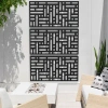 Veradek Screen Series Block Pattern Plastic Black Screen Panel (set Of 3) In Black
