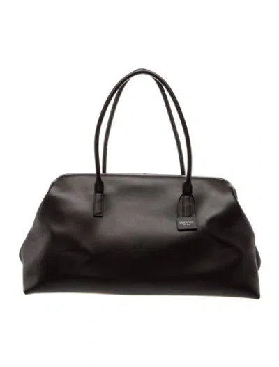 Pre-owned Verafied Leather Club Bag In Brown