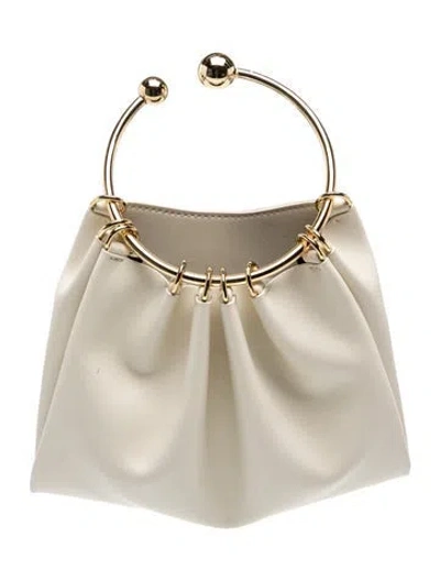 Pre-owned Verafied Leather Evening Bag In Neutrals