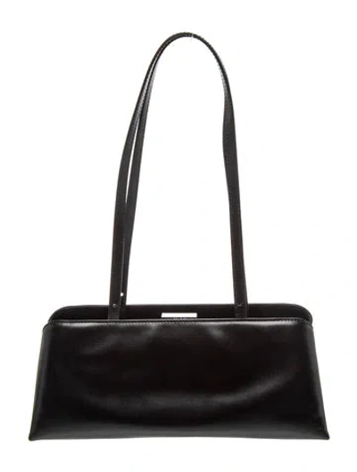 Pre-owned Verafied Leather Shoulder Bag In Black