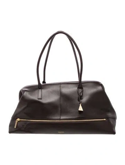 Pre-owned Verafied Leather Shoulder Bag In Black