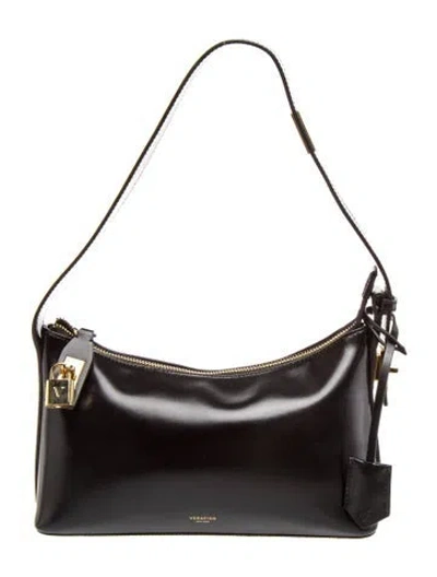 Pre-owned Verafied Leather Shoulder Bag In Black