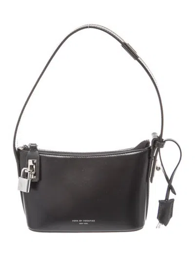 Pre-owned Verafied Leather Shoulder Bag In Black/grey