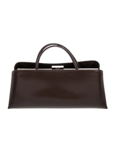 Pre-owned Verafied Leather Shoulder Bag In Brown