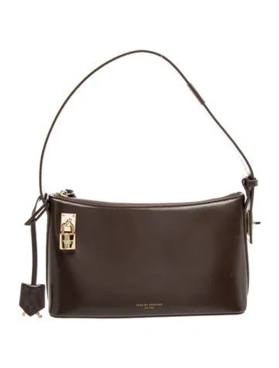 Pre-owned Verafied Leather Shoulder Bag In Brown
