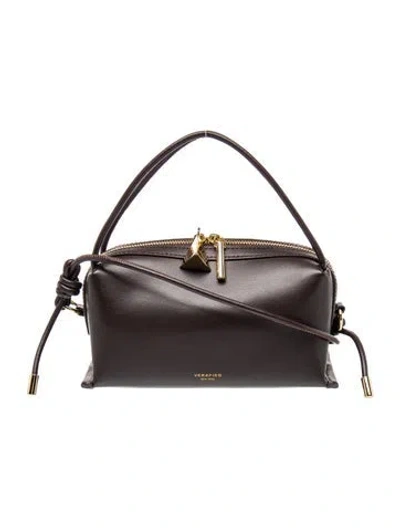 Pre-owned Verafied Leather Top Handle Bag In Blue