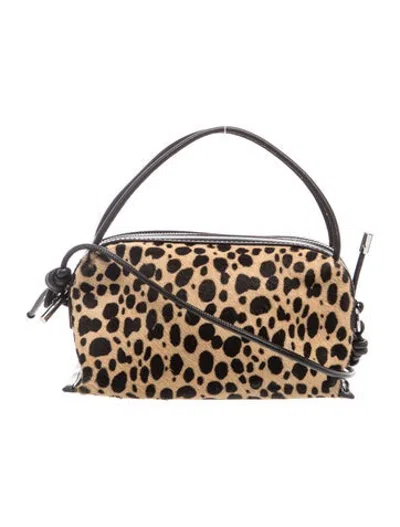 Pre-owned Verafied Ponyhair Crossbody Bag In Neutrals