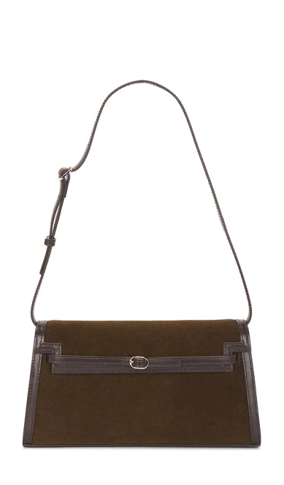 Verafied Suede Shoulder Bag In Brown