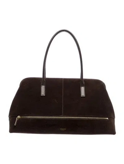 Pre-owned Verafied Suede Shoulder Bag In Brown